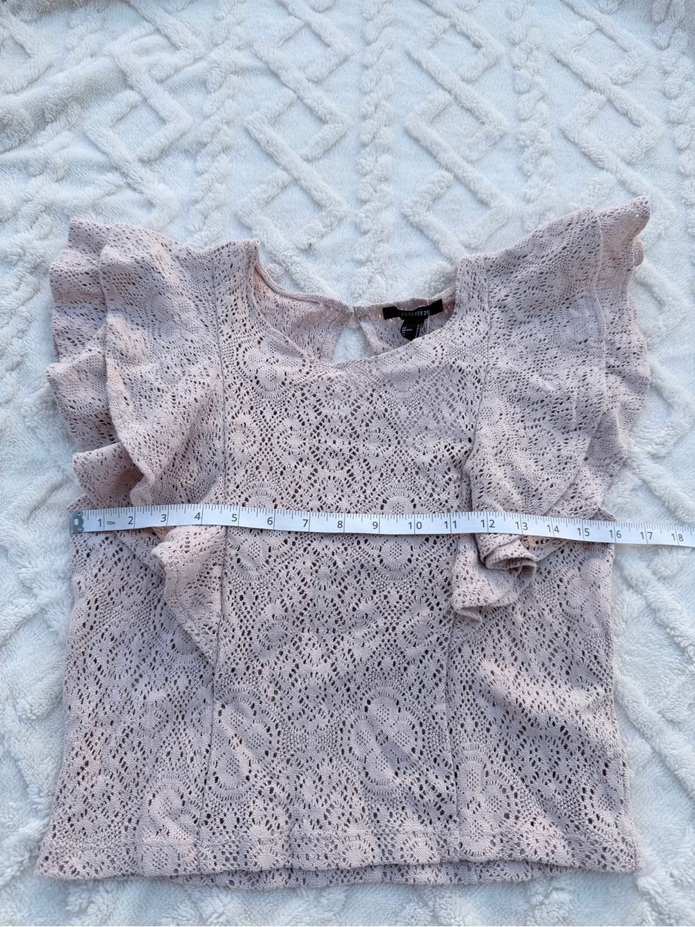 Elegant Lace Ruffle Top - Picture 7 of 8